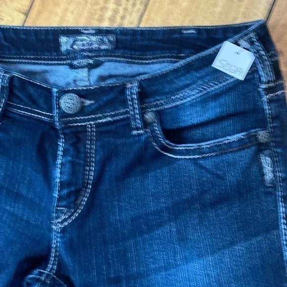 Silver aiko kick flare jean capris - Picture 2 of 6